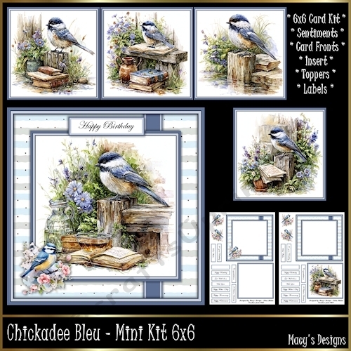 Chickadee Bleu - Mini Kit 6x6
