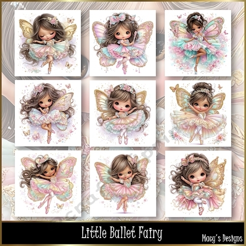 Little Ballet Fairy - Illustrations for Cards, Mini kits & Designers