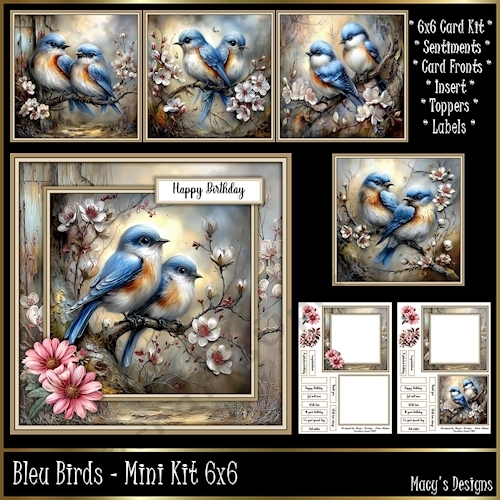 Bleu Birds - Mini Kit 6x6