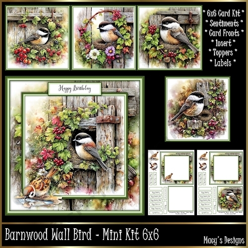 Barnwood Wall Bird - Mini Kit 6x6