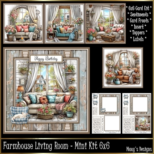 Farmhouse Living Room - Mini Kit 6x6