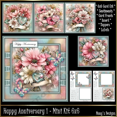 Happy Anniversary 1 - Mini Kit 6x6