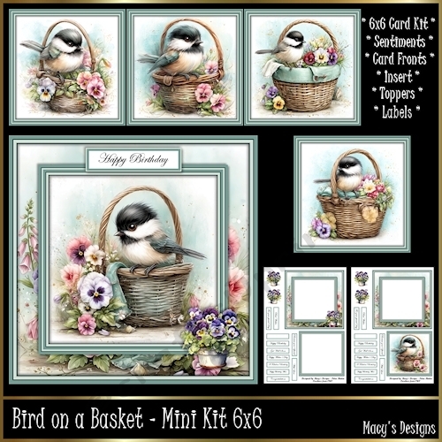 Bird on a Basket - Mini Kit 6x6