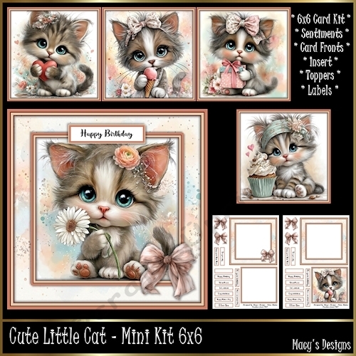 Cute Little Cat - Mini Kit 6x6