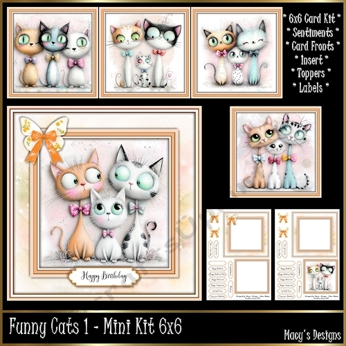 Funny Cats 1 - Mini Kit 6x6