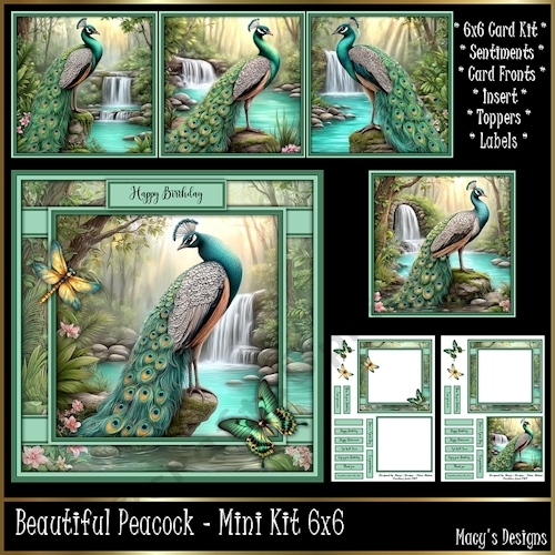 Beautiful Peacock - Mini Kit 6x6