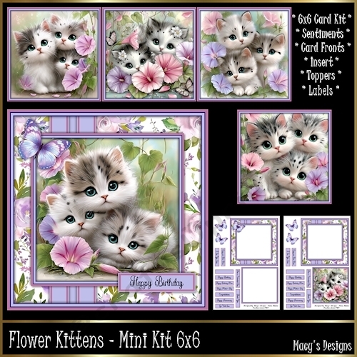 Flower Kittens - Mini Kit 6x6