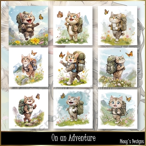 On an Adventure - Illustrations for Cards, Mini kits & Designers