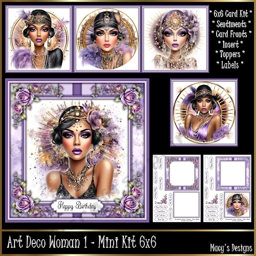 Art Deco Woman 1 - Mini Kit 6x6