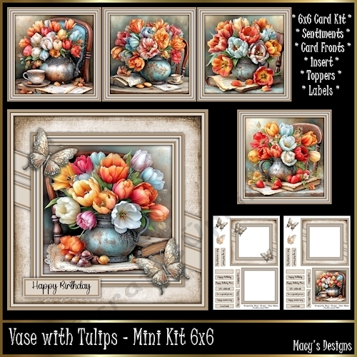 Vase with Tulips - Mini Kit 6x6