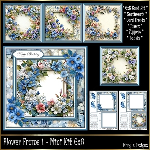 Flower Frame 1 - Mini Kit 6x6