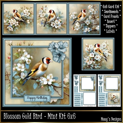 Blossom Gold Bird - Mini Kit 6x6