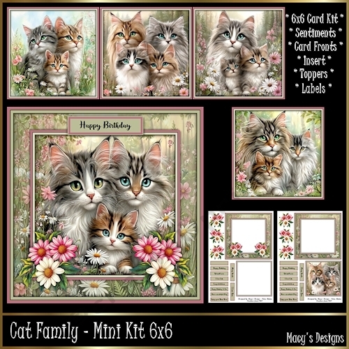 Cat Family - Mini Kit 6x6