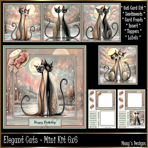 Elegant Cats - Mini Kit 6x6