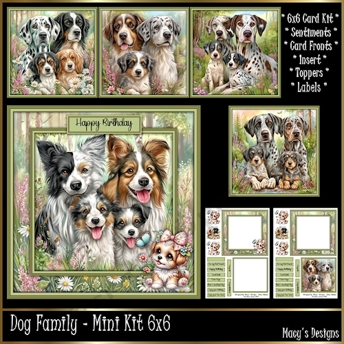 Dog Family - Mini Kit 6x6