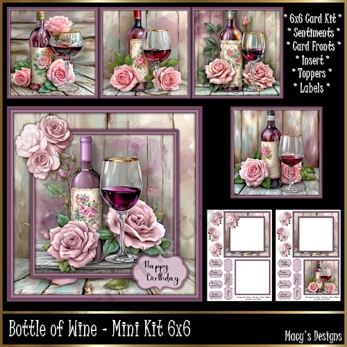 Bottle of Wine - Mini Kit 6x6