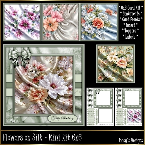 Flowers on Silk - Mini Kit 6x6