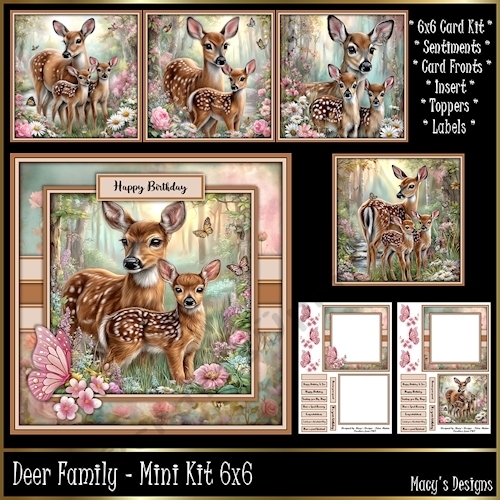 Deer Family - Mini Kit 6x6