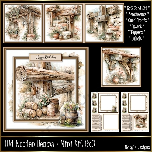 Old Wooden Beams - Mini Kit 6x6