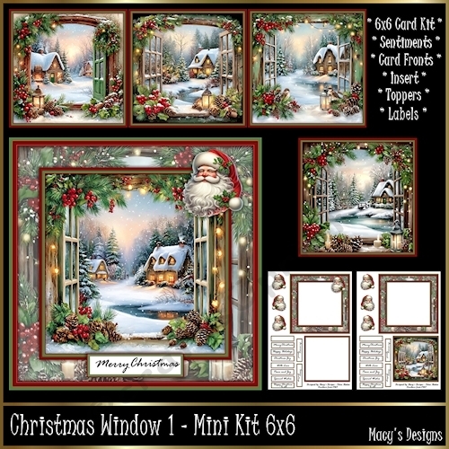 Christmas Window 1 - Mini Kit 6x6