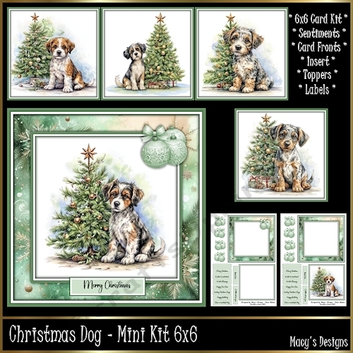Christmas Dog - Mini Kit 6x6