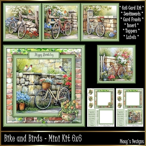 cup1444303_124264 - Bike and Birds - Mini Kit 6x6
