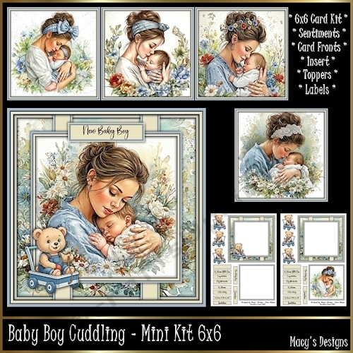 Baby Boy Cuddling - Mini Kit 6x6