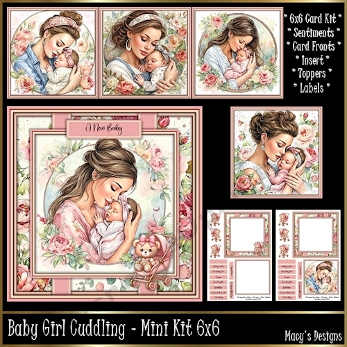 Baby Girl Cuddling - Mini Kit 6x6