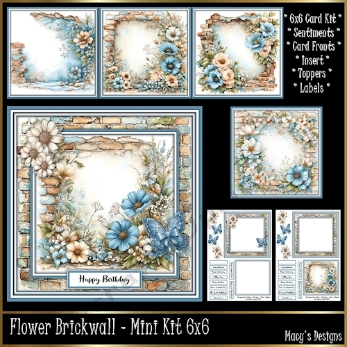 Flower Brickwall - Mini Kit 6x6