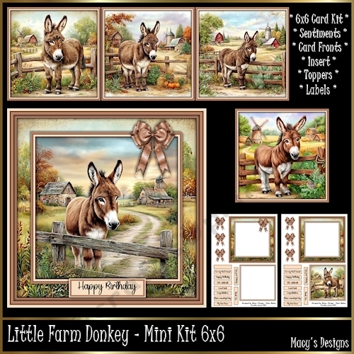 Little Farm Donkey - Mini Kit 6x6