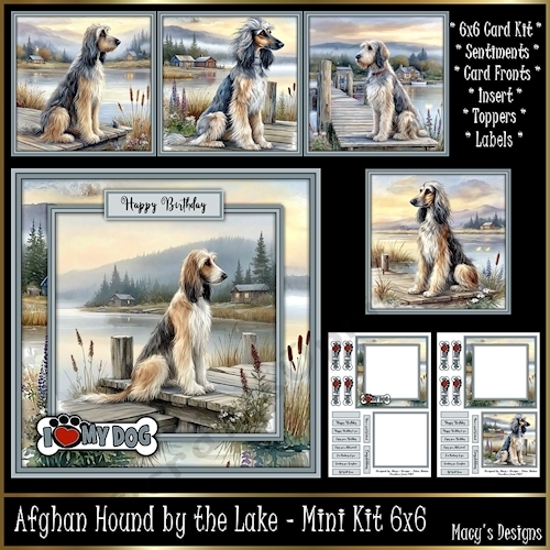 Afghan Hound by te Lake - Mini Kit 6x6
