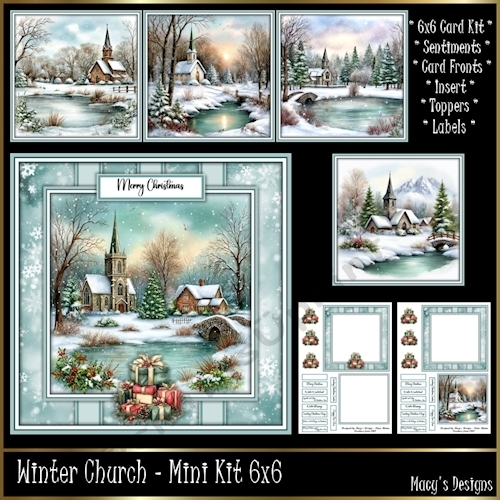 Winter Church - Mini Kit 6x6