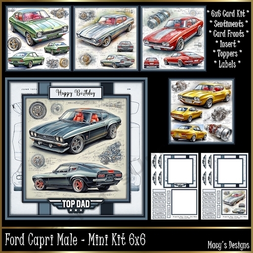 Ford Capri Male - Birthday / Fathers Day - Mini Kit 6x6