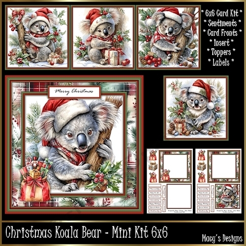 Christmas Koala Bear - Mini Kit 6x6