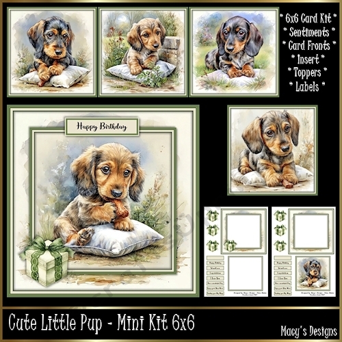 Cute Little Pup - Mini Kit 6x6