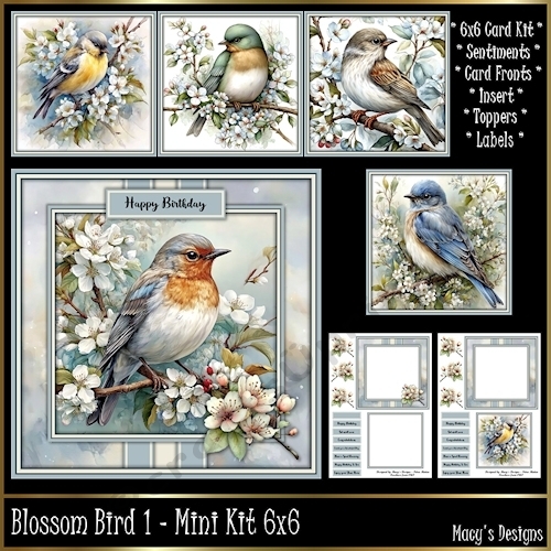Blossom Bird 1 - Mini Kit 6x6
