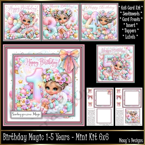Birthday Magic 1-5 Years - Mini Kit 6x6