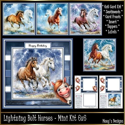 Lightning Bolt Horses - Mini Kit 6x6