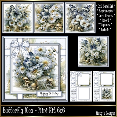 Butterfly Bleu - Mini Kit 6x6