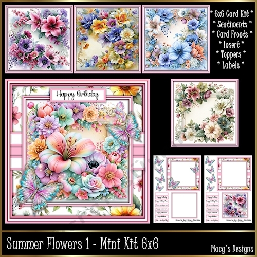 Summer Flowers 1 - Mini Kit 6x6