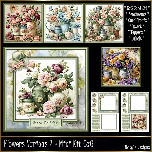 Flowers Various 2 - Mini Kit 6x6