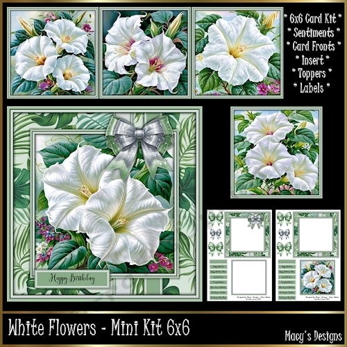 White Flowers - Mini Kit 6x6