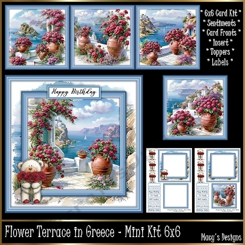 Flower Terrace in Greece - Mini Kit 6x6