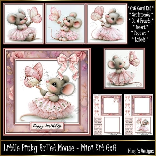 Little Pinky Ballet Mouse - Mini Kit 6x6