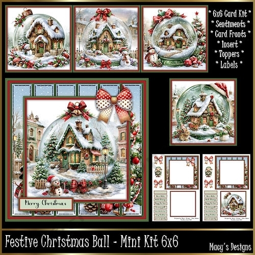 Festive Christmas Ball - Mini Kit 6x6