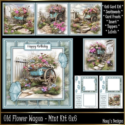 Old Flower Wagon - Mini Kit 6x6