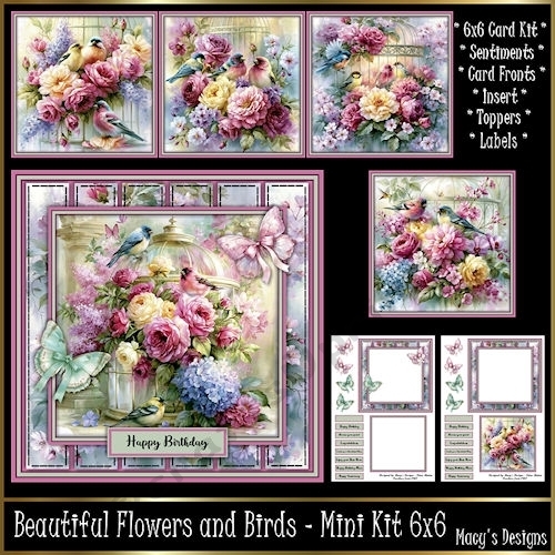 Beautiful Flowers and Birds - Mini Kit 6x6