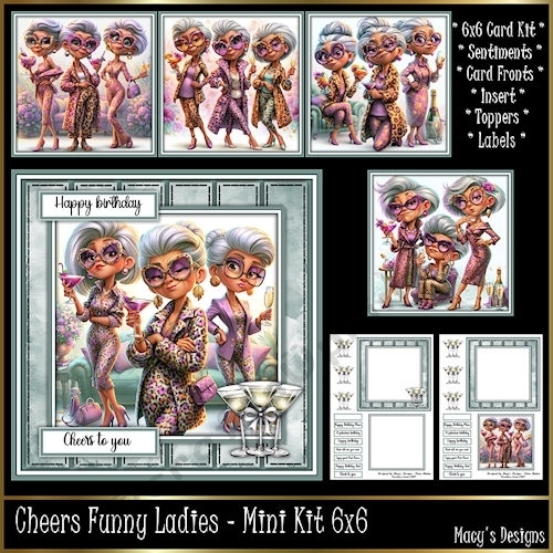 Cheers Funny Ladies - Mini Kit 6x6
