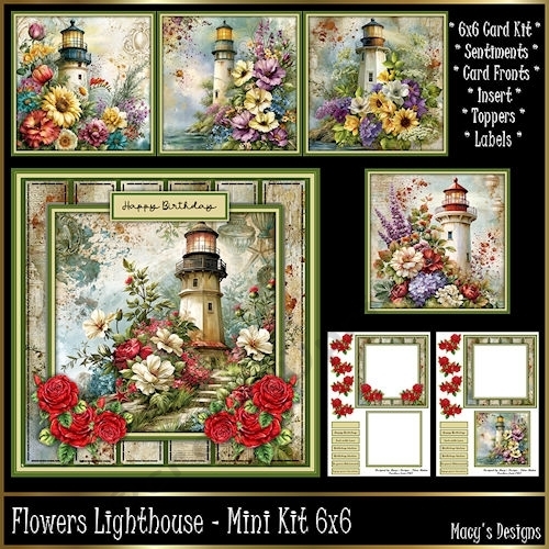 Flowers Lighthouse - Mini Kit 6x6