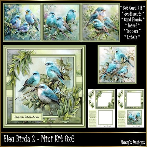 Bleu Birds 2 - Mini Kit 6x6